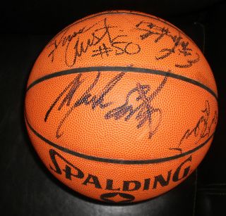 JAZZ Autographed Basketball Hornacek, Eaton, Stockton, J Sloan, Malone