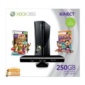 Microsoft XBOX 360 Holiday Bundle 250GB with Kinect Missing Controller