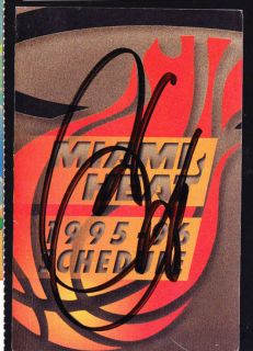 Pat Riley Signed 1995 96 Miami Heat Schedule