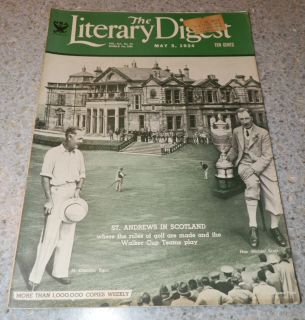 Literary Digest with Golf Cover St Andrews Chandler Egan Michael Scott
