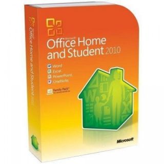 Microsoft Office Home and Student 2010 NEW SEALED 32bit and 64bit 3PC