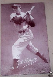 1950s Brooklyn Dodgers Gil Hodges Exhibit Card