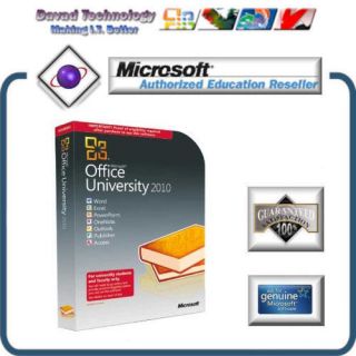 Microsoft MS Office Pro 2010 Professional 2pc University Free Office