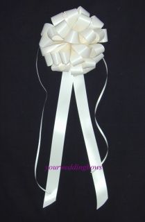10 Ivory Pew Bows Wedding or Reception Decorations