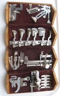 Antique Vintage Singer Sewing Machine Wood Puzzle Box w Attachments C