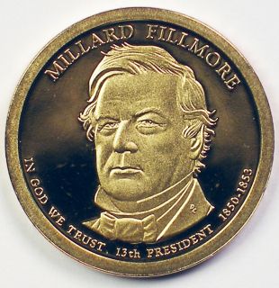 2010 s Proof Millard Fillmore Presidential Dollar Coin