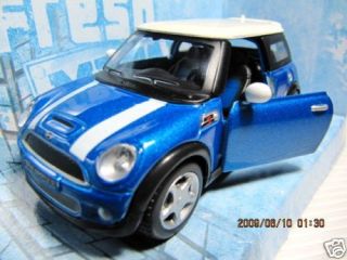 New Maisto Mini Cooper s Blue Diecast Toy Car RARE