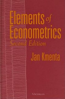 Elements of Econometrics by Jan Kmenta 1997, Hardcover, Reprint