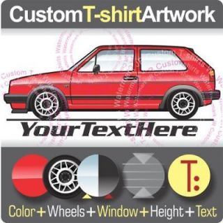 Custom T shirt for VW 1984 92 Golf Rabbit mk2 GTi Fans