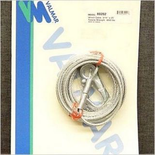 STD 3/16 IN x 25 FT 4,000lb BOAT TRAILER WINCH CABLE