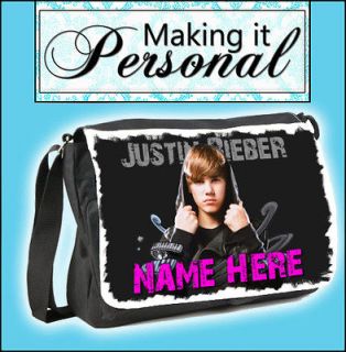 Personalised JUSTIN BIEBER Large Shoulder Messenger Bag~School~College