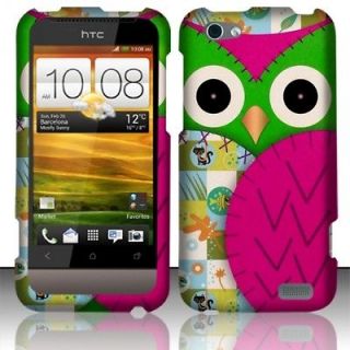 PINK OWL HARD PLASTIC MATTE SHELL COVER CASE 4 HTC ONE V ACCESSORY