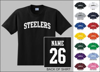 Steelers Custom Name & Number Personalized Football Youth Jersey T