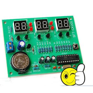 9v 12V AT89C2051 6 Digit LED electronic clock parts digital clock kit