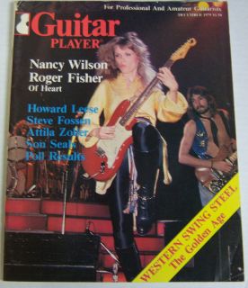 Guitar Player Magazine Nancy Wilson, Roger Fisher December 1979