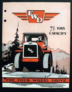 FWD c 1931 Model M7 7 1/2 Ton Capacity Truck Brochure