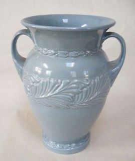 Abingdon Pottery Blue Gray Raised Relief Feather or Leaf Pattern 10