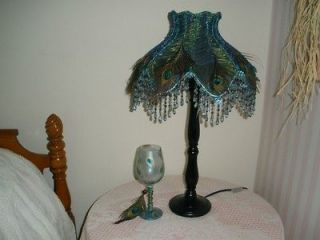 PEACOCK LAMP GORGEOUS! !!