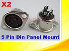 Pin DIN Female Plug Panel Mount Solder Cable Jack Connector Adapter