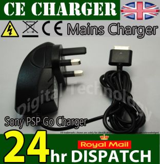NEW MAINS BATTERY ADAPTER CHARGER FOR SONY PSP GO UK 3 PIN AC PLUG