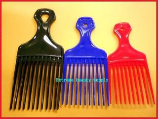 RED BLUE BLACK 3 SET Styling afro Comb lift HAIRDRESSING DETANGLE