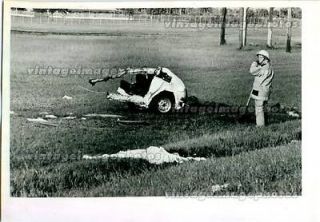 1985 Firefighter Honda Civic Car Accident Destroyed Wreck Damage Press