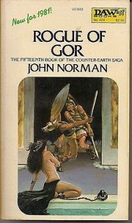 ROGUE OF GOR ~ 1ST PRINTING DAW 424 JOHN NORMAN GOREAN 15TH IN SERIES