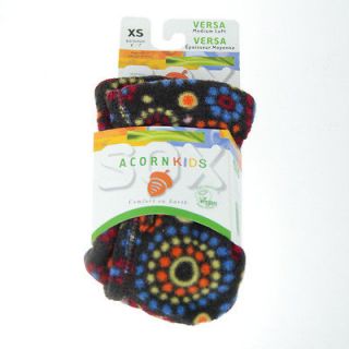 Acorn Versa Medium Loft Kids Socks Chocolate Dot Pattern XS