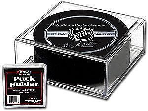 BCW Hockey Puck Display Square Stackable Holder Autograph Auto