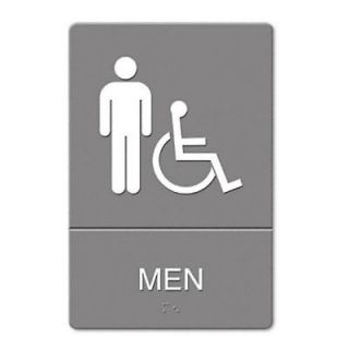 NEW ADA Sign, Men Restroom Wheelchair Accessible Sym