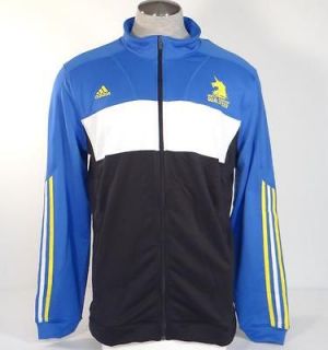 Adidas ClimaLite 2010 Boston Marathon Qualifier Jacket Black & Blue