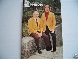 1978 Univ. of Minnesota Football Media Guide