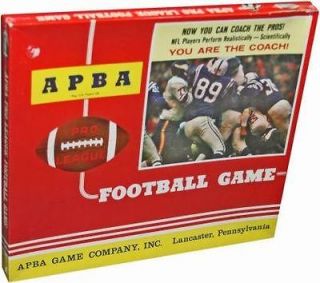 APBA Pro League Football Game board game (APBA) DM/UN