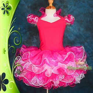 Cup Cake Pageant Dress Up Shell Party Dance Costume Size 2 10 PT002