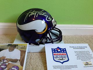 Adrian Peterson autographed mini helmet Vikings signed auto box and