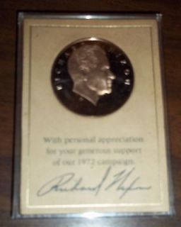 SOLID BRONZE LIMITED EDITION RICHARD NIXON 1972 PRESIDENTIAL CAMPAIGN