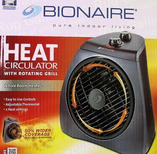 Bionaire Portable Electric Room Air Heater Rotaiting Grill Thermostat