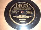 78RPM Decca 23470 Al Jolson, April Showers, Swanee V