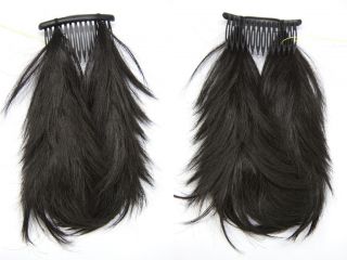 Bangs / Fox Tail Comb Attachment Short Straight Hair Pieces