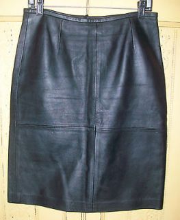 MOSSIMO BLACK GENUINE LEATHER PENCIL SKIRT SIZE 8 BEAUTIFUL AND SEXY