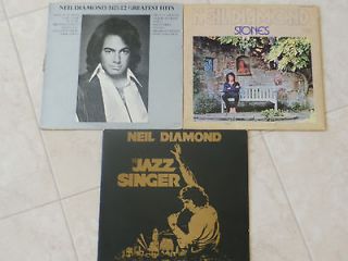 record LP lot  3 NEIL DIAMOND The Jazz Singer, Stones, 12 Greatest