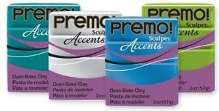 PREMO SCULPEY ACCENTS POLYMER CLAY 2OZ 57G PATE A MODELER OVEN BAKE