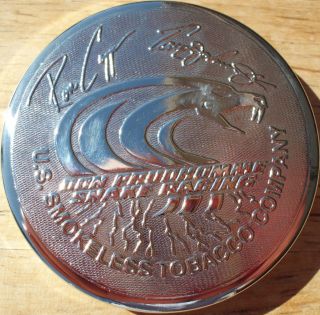 COPENHAGEN DON PRUDHOMME SNAKE RACING SNUFF CAN LIDNEW/UNUSED 