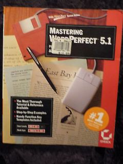 Mastering WordPerfect 5.1 for DOS by Alan Simpson (1989, Hardcover)