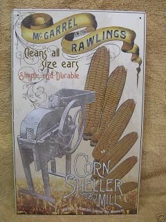 Vintage look Corn Sheller Advertising Metal Sign Decor