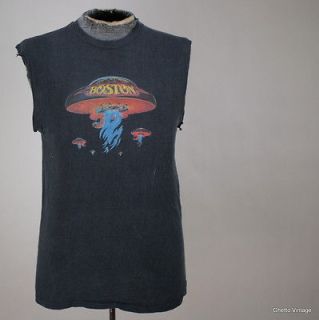 80s BOSTON Sleeveless t shirt MEDIUM Concert Tour