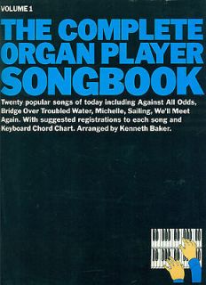 THE COMPLETE ORGAN PLAYER SONGBOOK VOLUME 1 FOR ORGAN/VOCALS ON SALE