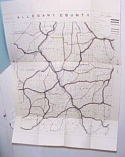 1932 Allegany County, New York map of existing & proposed county