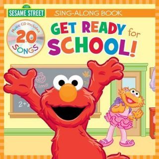 SESAME STREET SING ALONG BOOK & 20 SONG CD   GET READY FOR SCHOOL
