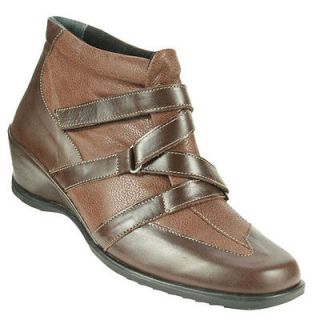 SPRING STEP Womens Allegra Ankle Boots Brown Leather Multi ALLEGRA BR